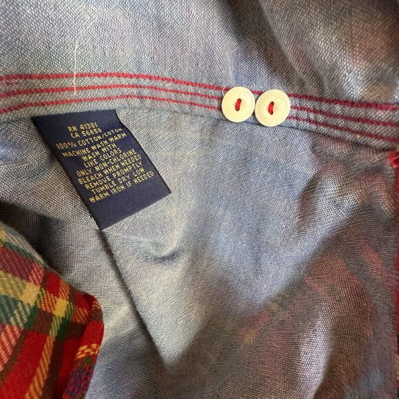 Polo Ralph Lauren Aztec Southwestern Button Up Shirt Men's XS Travis Scott Red - Picture 8 of 11